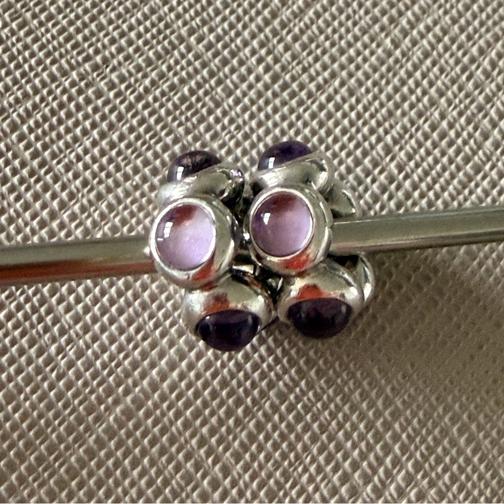 2 Pandora amethyst charms